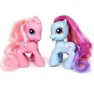 My Little Pony G3.5 Rainbow Dash & Pinkie Pie Lot 2 Figures 4" 2008 Hasbro MLP